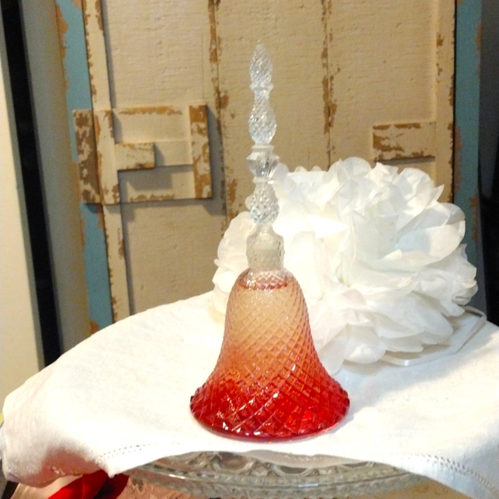Vintage Avon pink  bell shaped perfume bottle